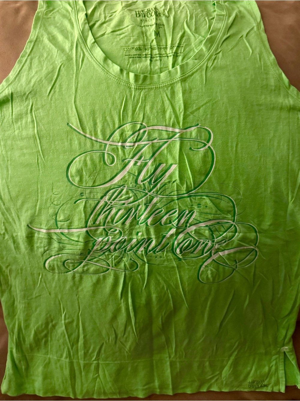 Raw Threads Green 'Fly Thirteen Point One' Graphic Tank Top